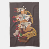 Weihnachtskorgis Geschirrtuch (Vertikal)