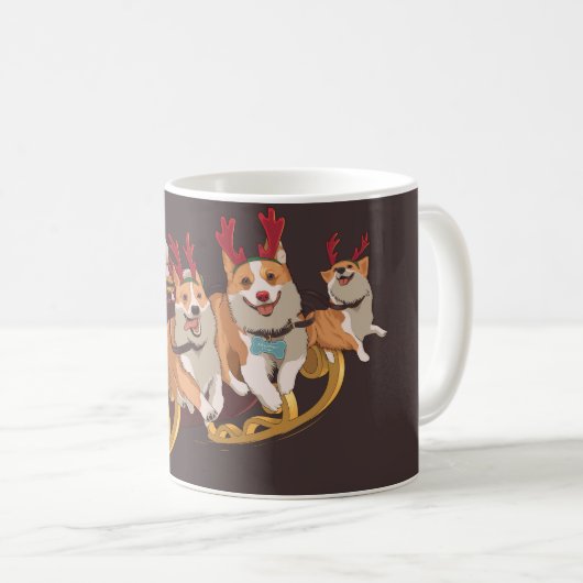 Weihnachtskorgis Kaffeetasse (VorderseiteRechts)