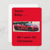 Weihnachtskorvette 2023 feiertagskarte (Vorne/Hinten)