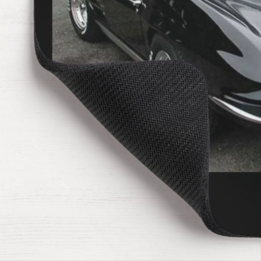 Weihnachtskorvette Black Split Window Mousepad (Ecke)