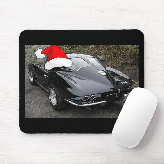 Weihnachtskorvette Black Split Window Mousepad (Mit Mouse)