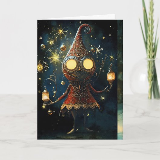 *~* Weihnachtskosmic-Eyes-Shine mit Liebe AP97 Dankeskarte (Vorderseite)