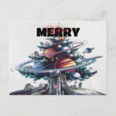 Weihnachtskosmik Feiertagspostkarte (Vorderseite)