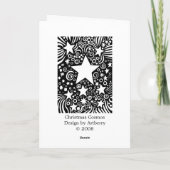 Weihnachtskosmos Feiertagskarte (Rückseite)