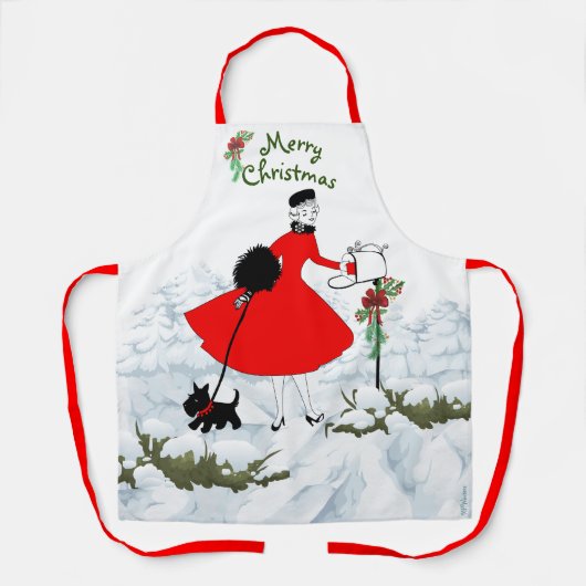Weihnachtskost & Abendessen Schürze (Vorderseite)