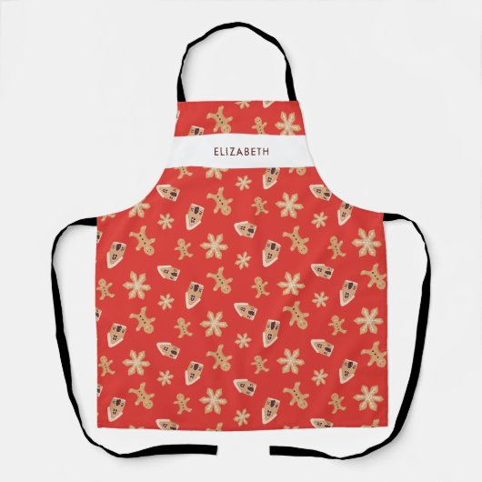 Weihnachtskost Baking Holiday Custom Festive Schürze (Vorderseite)
