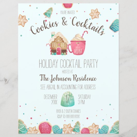 Weihnachtskost Cocktail Party Flyer (Vorderseite)