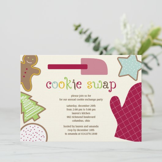 Weihnachtskost Einladungen für Feiertage (Stehend Vorderseite)