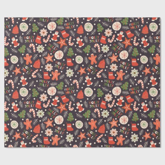 Weihnachtskost Geschenkpapier (Flach)