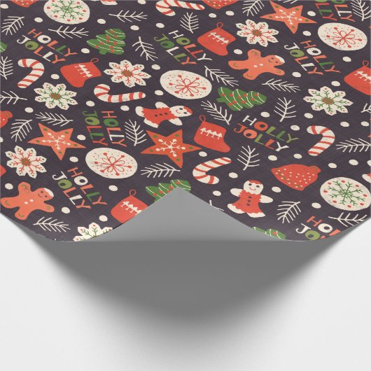 Weihnachtskost Geschenkpapier (Ecke)