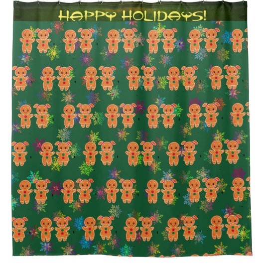 Weihnachtskost - Holiday Shower Vorhang (Vorderseite)