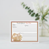 Weihnachtskost Kochkarten Einladung (Stehend Vorderseite)