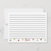 Weihnachtskost Kochkarten Einladung (Rückseite)