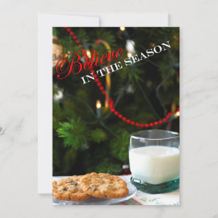 Weihnachtskost & Milch für den Weihnachtsmann Feiertagskarte
