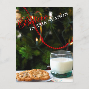 Weihnachtskost & Milch für den Weihnachtsmann Feiertagspostkarte