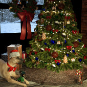 Weihnachtskost Polyester Weihnachtsbaumdecke