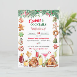 Weihnachtskost und Cocktails Feierabend Einladung