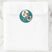 Weihnachtskost und Kaffee/Tee-Brauch Runder Aufkleber (Tasche)