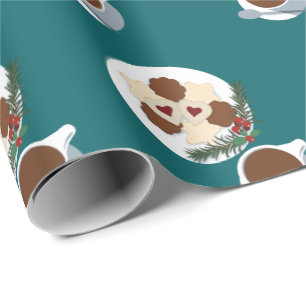 Weihnachtskost und Kaffee/Tee Geschenkpapier