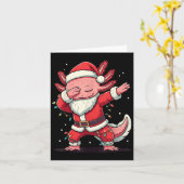 Weihnachtskostüm Dabbing Axolotl Xmas Licht Karte (Gelbe Blume)