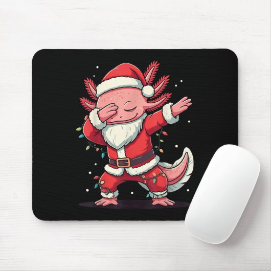 Weihnachtskostüm Dabbing Axolotl Xmas Licht Mousepad (Mit Mouse)