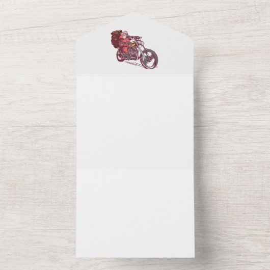 Weihnachtskostüm für Biker Einladung (Innen Boden)