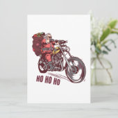 Weihnachtskostüm für Biker Einladung (Stehend Vorderseite)