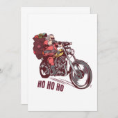 Weihnachtskostüm für Biker Einladung (Vorne/Hinten)