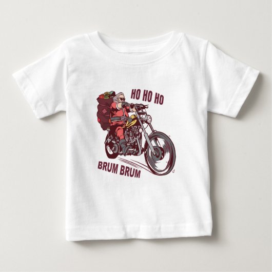 Weihnachtskostüm für Biker Einladung Baby T-shirt (Vorderseite)