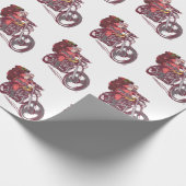 Weihnachtskostüm für Biker Einladung Geschenkpapier (Ecke)