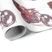 Weihnachtskostüm für Biker Einladung Geschenkpapier (Rolleneckpunkt)