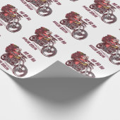 Weihnachtskostüm für Biker Einladung Geschenkpapier (Ecke)