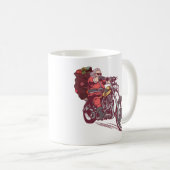 Weihnachtskostüm für Biker Einladung Kaffeetasse (VorderseiteRechts)