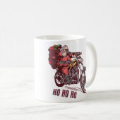 Weihnachtskostüm für Biker Einladung Kaffeetasse (VorderseiteRechts)