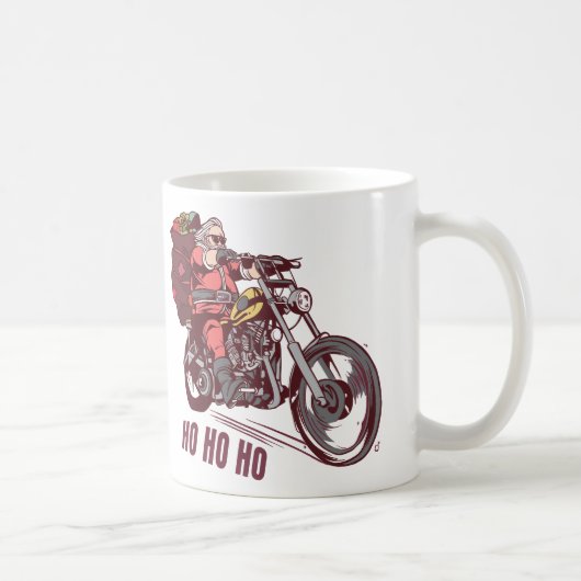 Weihnachtskostüm für Biker Einladung Kaffeetasse (Rechts)