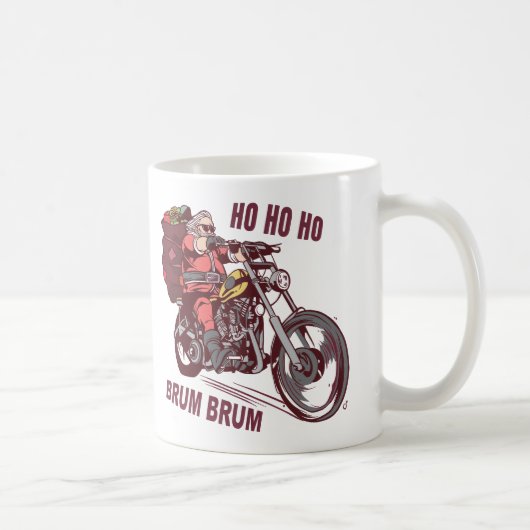 Weihnachtskostüm für Biker Einladung Kaffeetasse (Rechts)
