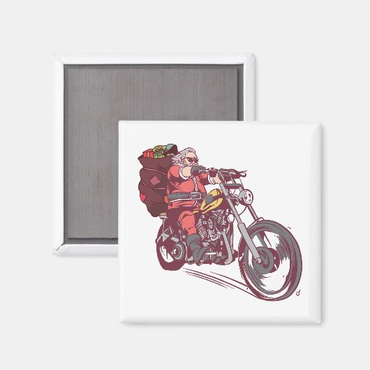 Weihnachtskostüm für Biker Einladung Magnet (Vorderseite/Rückseite)