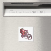 Weihnachtskostüm für Biker Einladung Magnet (In Situ (Geschirrspüler))