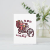 Weihnachtskostüm für Biker Einladung Postkarte (Stehend Vorderseite)