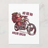 Weihnachtskostüm für Biker Einladung Postkarte (Vorderseite)