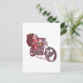 Weihnachtskostüm für Biker Einladung Postkarte (Stehend Vorderseite)