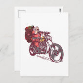 Weihnachtskostüm für Biker Einladung Postkarte (Vorne/Hinten)