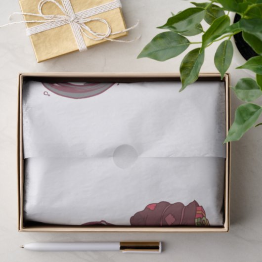 Weihnachtskostüm für Biker Einladung Seidenpapier (Geschenk)