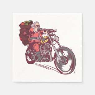 Weihnachtskostüm für Biker Einladung Serviette