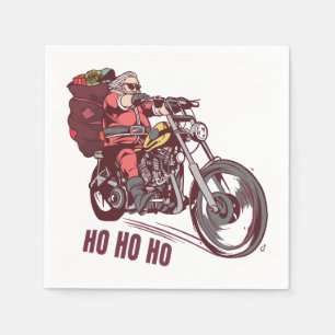 Weihnachtskostüm für Biker Einladung Serviette