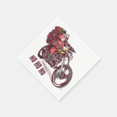 Weihnachtskostüm für Biker Einladung Serviette (Ecke)