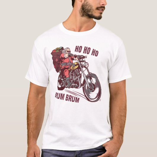 Weihnachtskostüm für Biker Einladung T-Shirt (Vorderseite)