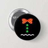 Weihnachtskostüm für Kinder im Lebkuchenmann-Stil Button (Vorne & Hinten)