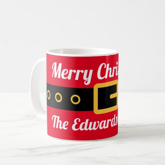 Weihnachtskostüm-Kostüm in sonniger Rot Kaffeetasse (Vorderseite Links)