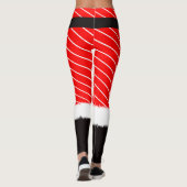Weihnachtskostüm rote Farbe Leggings (Rückseite)